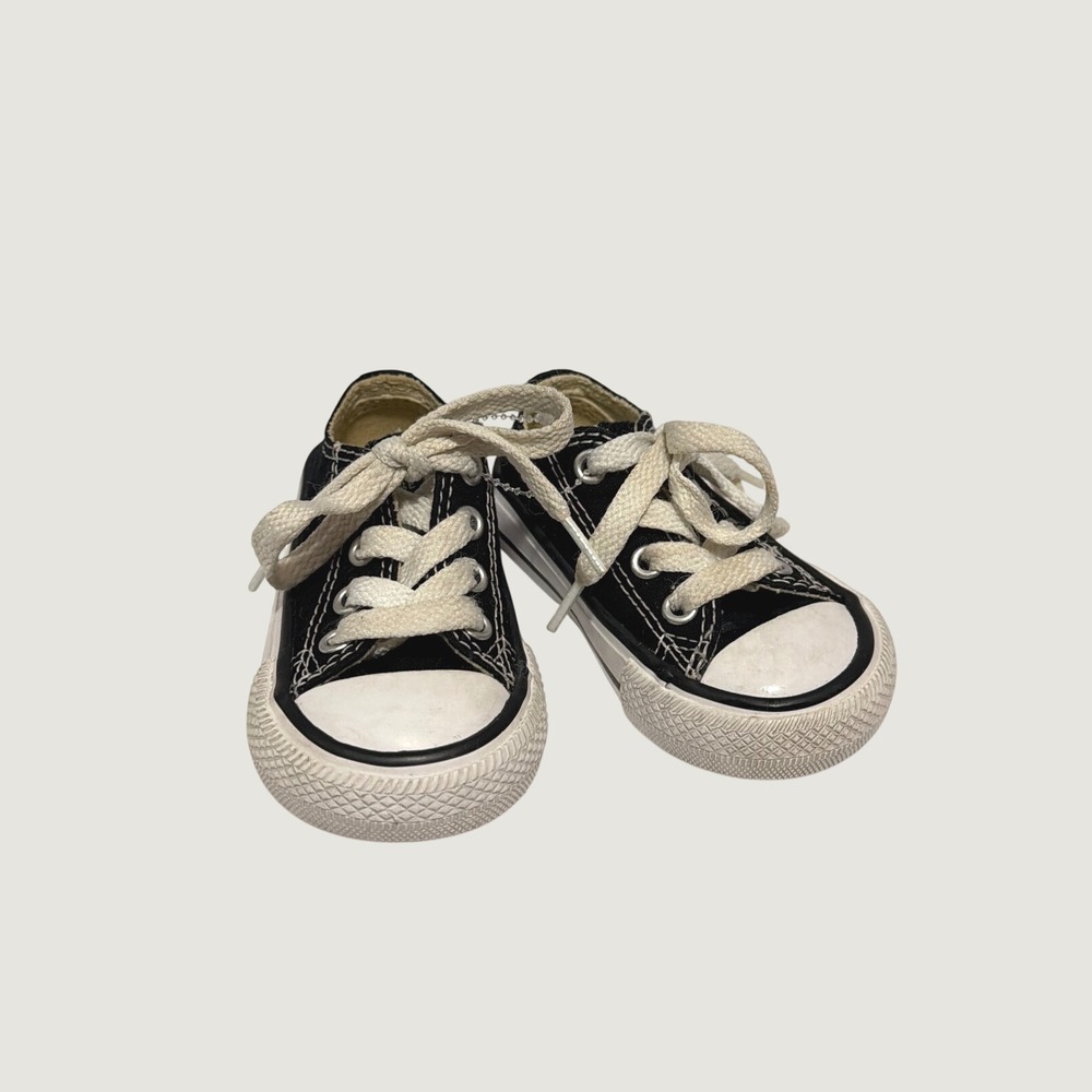 Converse Chuck Taylor All Star Low Top Black White Infant Sneakers 7J235 Size 3